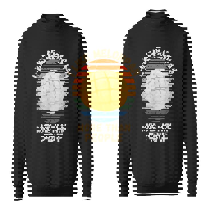 ヴィンテージ I Like Melonpan More Than People レトロ メロンパン スウェットシャツ