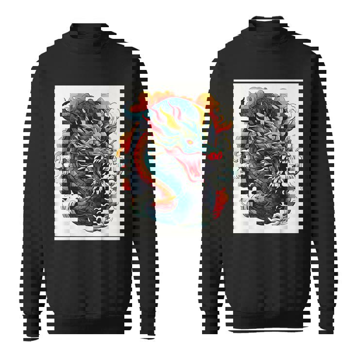 ヴィンテージ タトゥー アート ドラゴン スウェットシャツ