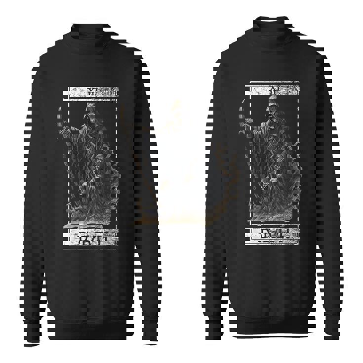 ヴィンテージ デス タロット カード 死神 オカルト悪魔の恐怖 スウェットシャツ