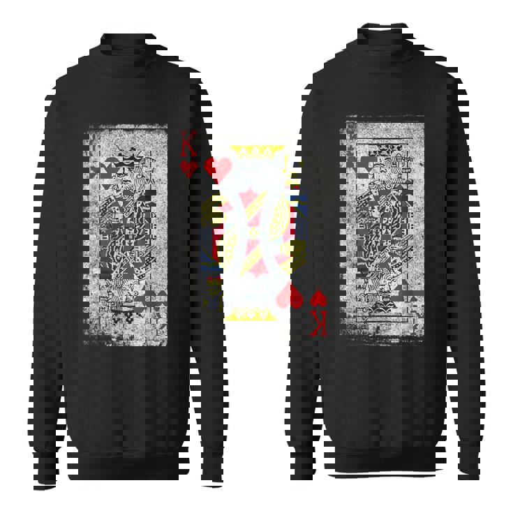 ヴィンテージ ハートのキングトランプ ハロウィン カジノ スウェットシャツ