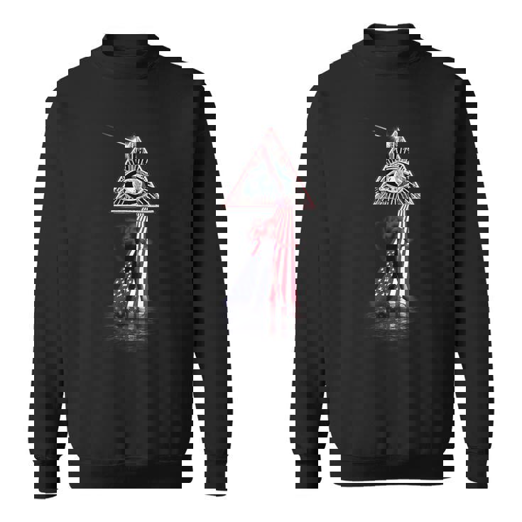 ヴィンテージ レトロ プリズム アメリカ国旗 クラシックギター スウェットシャツ