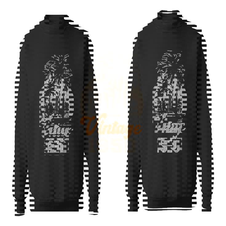 ヴィンテージ1950 パームツリー 75歳の誕生日 スウェットシャツ