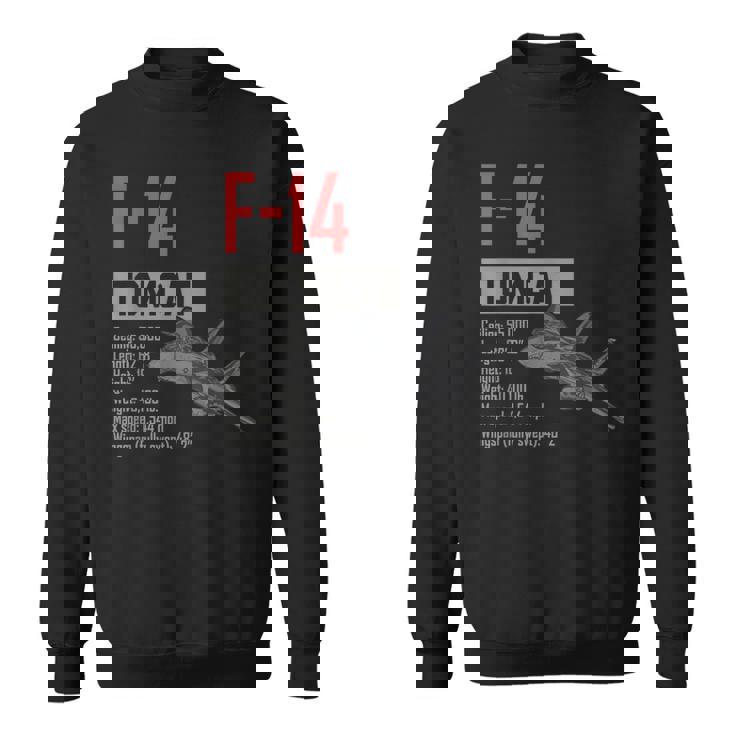 ヴィンテージf-14トムキャット戦闘機ジェット軍事航空ギフト スウェットシャツ