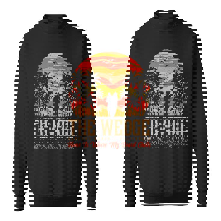 ヴィンテージウェッジバッジサーファーレトロサーファーバイブ スウェットシャツ