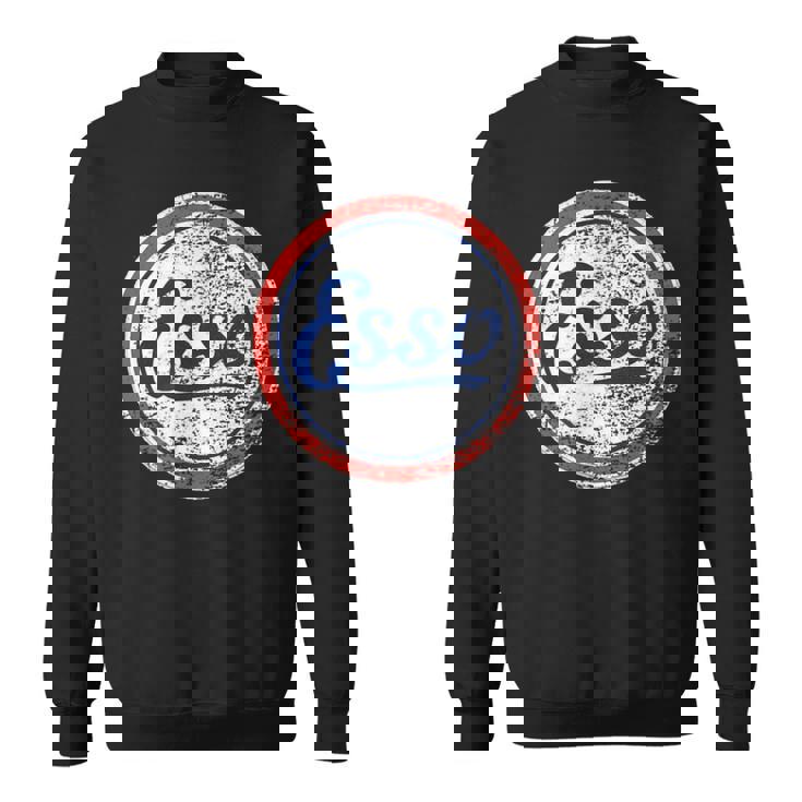 ヴィンテージカーessoガソリンスタンドメンズとレディース。 スウェットシャツ