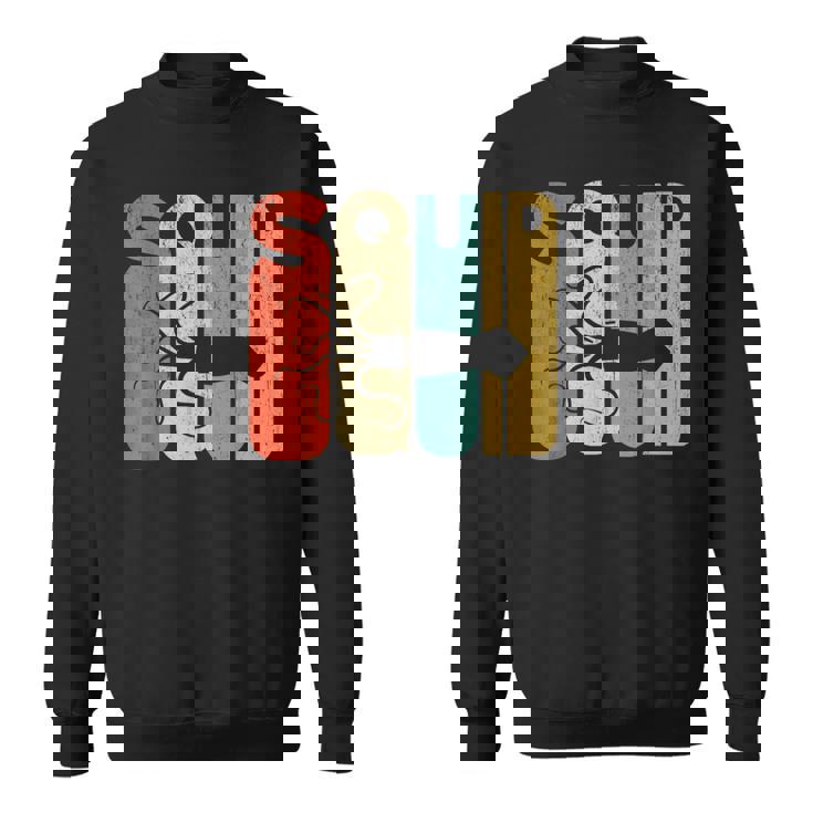 ヴィンテージスタイル イカシルエット 面白いイカシャツ スウェットシャツ