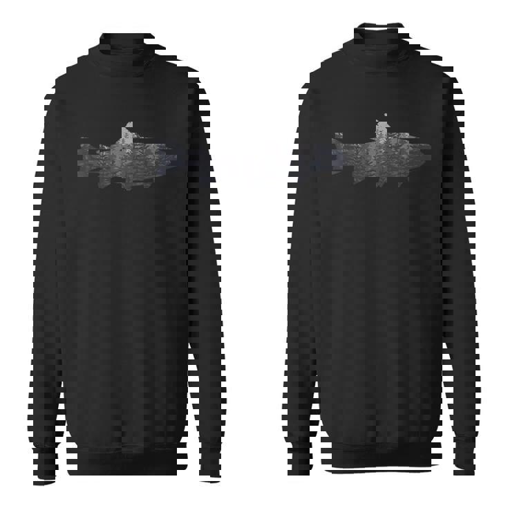 ヴィンテージダークトラウトtシャツ トラウトフライフィッシング スウェットシャツ