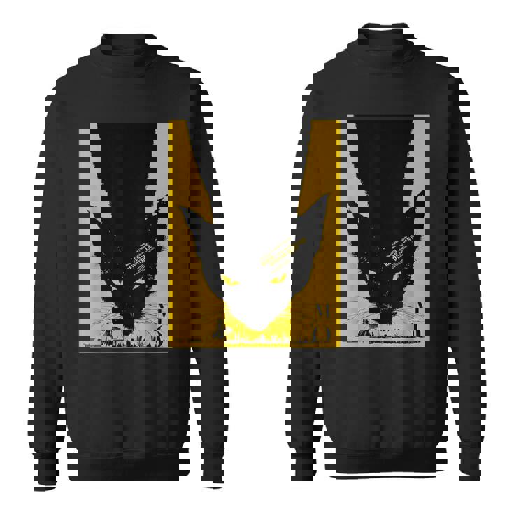 ヴィンテージポスター 黒猫レトロtシャツ スウェットシャツ