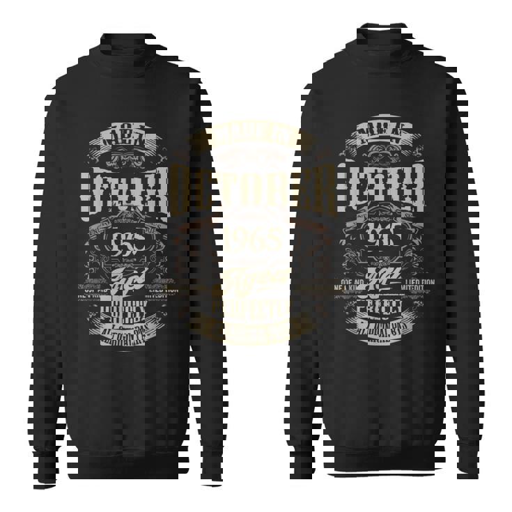 ヴィンテージ還暦祝い 1965年10月生まれ 60歳 スウェットシャツ