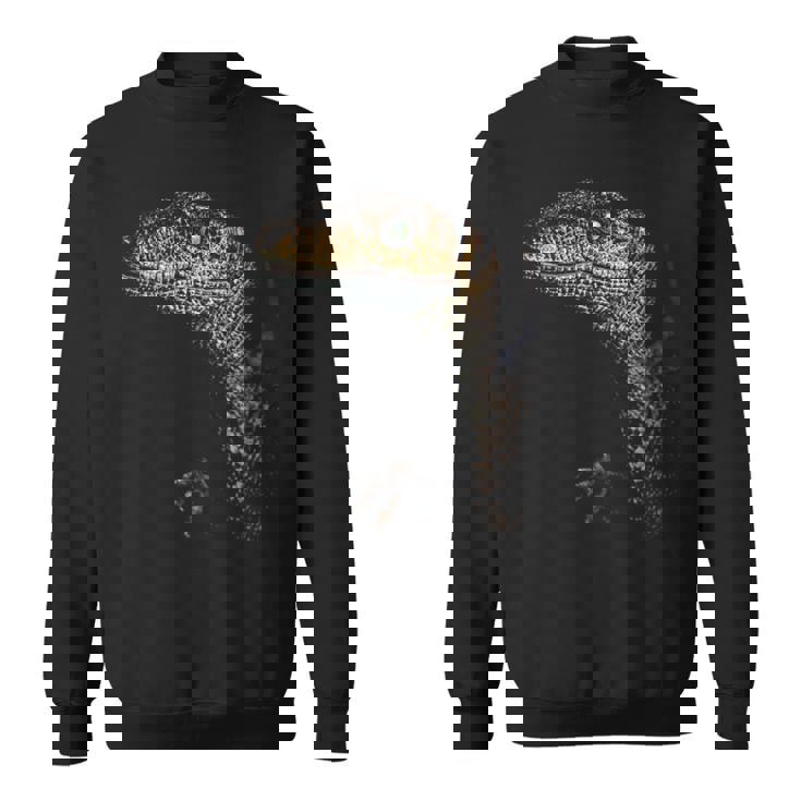 ヴェロキラプトル恐竜狩りリアルなグラフィックデザイン スウェットシャツ