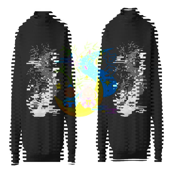 七夕、天の川、着物、日本祭りかわいい、星、日本の伝統的なお祭り、夏、夏休み、日本人形 スウェットシャツ