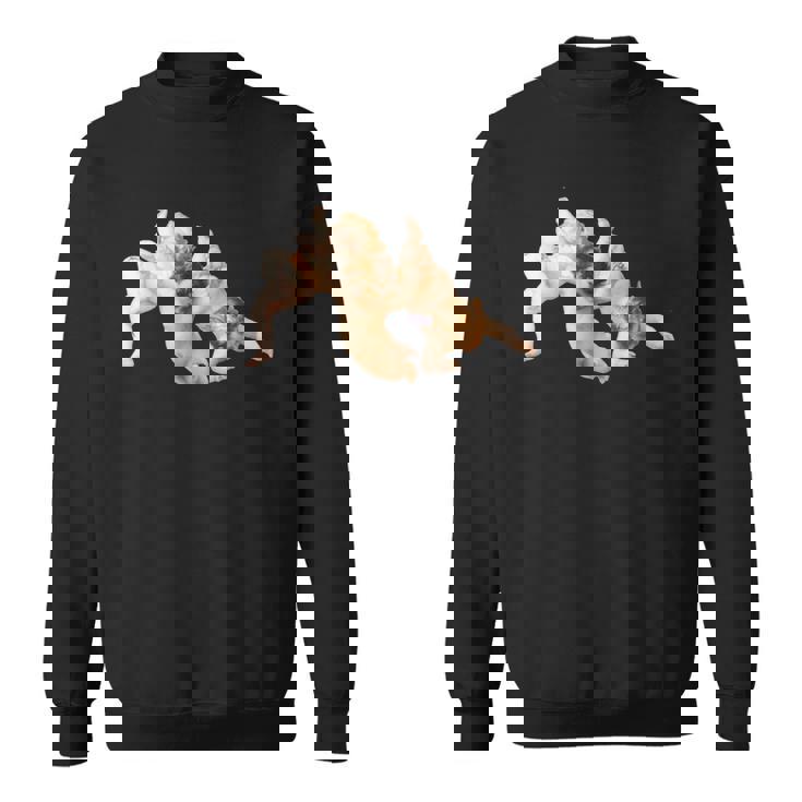 三つの天使 モチーフ、かわいいエンジェル、絵画アート スウェットシャツ