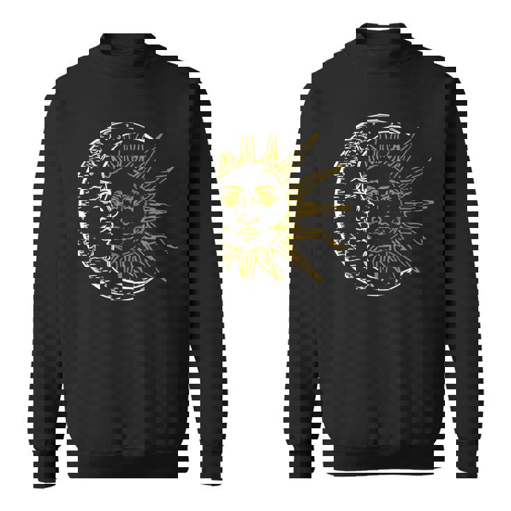 三日月 太陽 スウェットシャツ