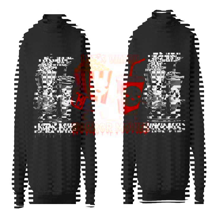 不気味なハロウィン映画愛好家 ホラー映画を見よう スウェットシャツ