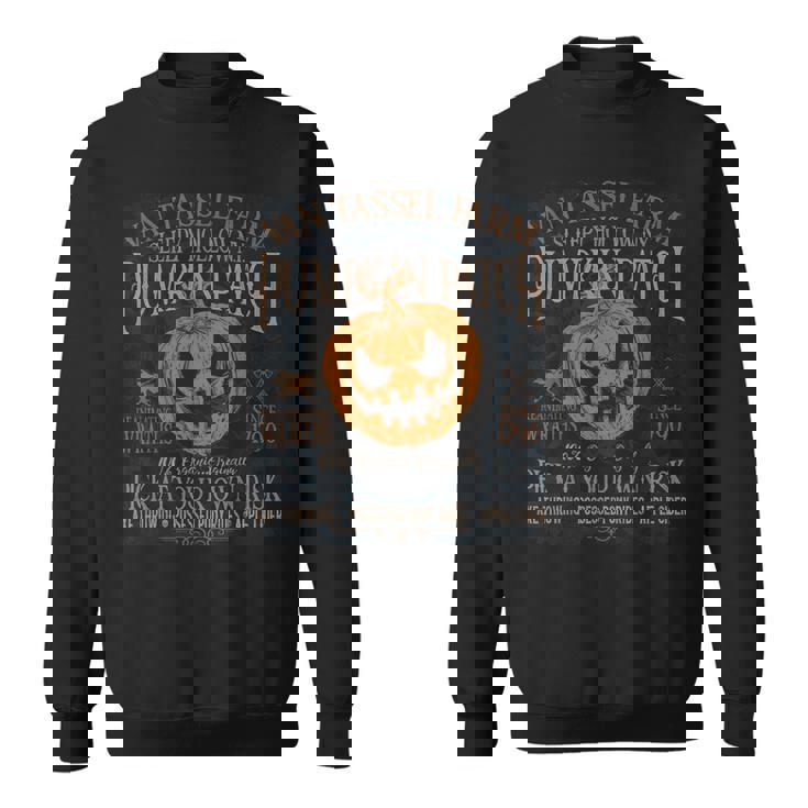 不気味なパンプキン パッチ スリーピー ホロウ ニューヨーク ハロウィン スウェットシャツ