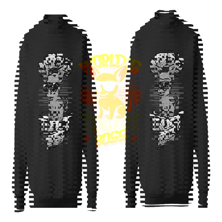 世界で最も小さなボス面白いチワワ スウェットシャツ