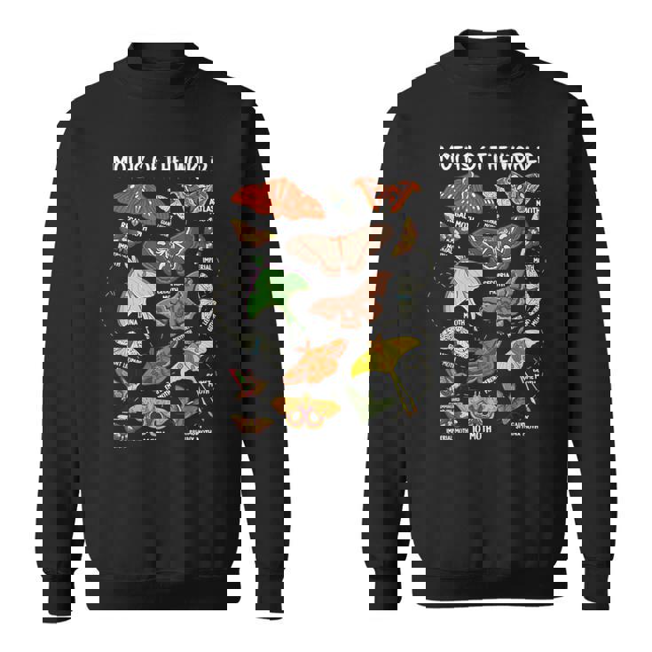 世界の蛾 昆虫昆虫 スウェットシャツ