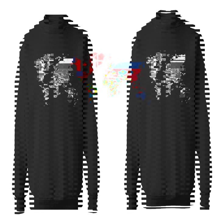 世界地図 国旗 アトラス スウェットシャツ