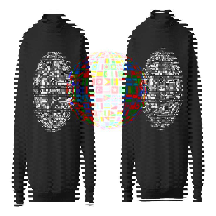 世界地図 世界地図 地球アトラス 世界の国旗 スウェットシャツ
