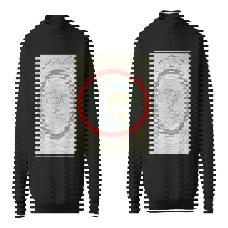世界標準地図 フラットアースオリジナル スウェットシャツ