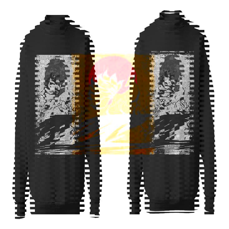 九尾の狐 日本のレトロアート スウェットシャツ