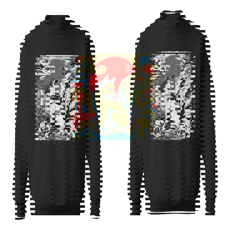 九尾狐 きつね スウェットシャツ