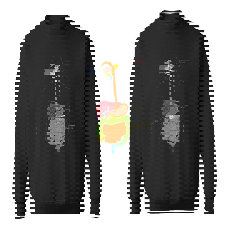 人体消化器系消化管の解剖学 スウェットシャツ