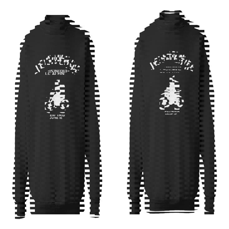 人生は冒険だ アドベンチャー バイク おしゃれ オフロード ラリー おもしろい ツーリング スウェットシャツ