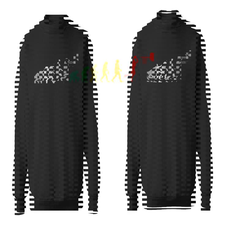 人類の進化 ネタ バスケ バスケットボール バスケ好き バスケファン バスケットマン おもしろ バスケ部 スウェットシャツ