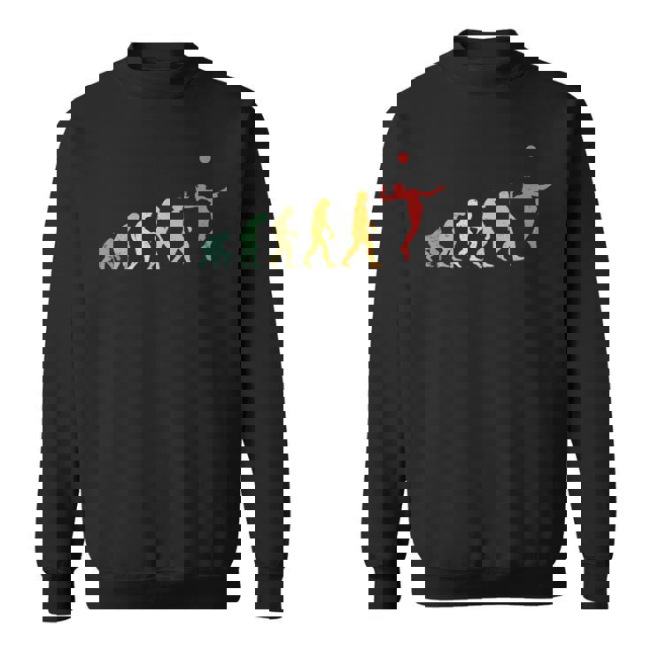 人類の進化 バレーボール バレーボール好き 趣味 おもしろ レトロ サーブ バレーボール部 ビーチバレー バレー好き スウェットシャツ