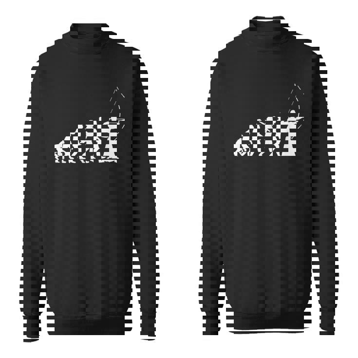 人類の進化 弓道 弓術 弓道好き 騎射 歩射 堂射 弓道部 弓道サークル 古武術 和弓 エボリューション スウェットシャツ