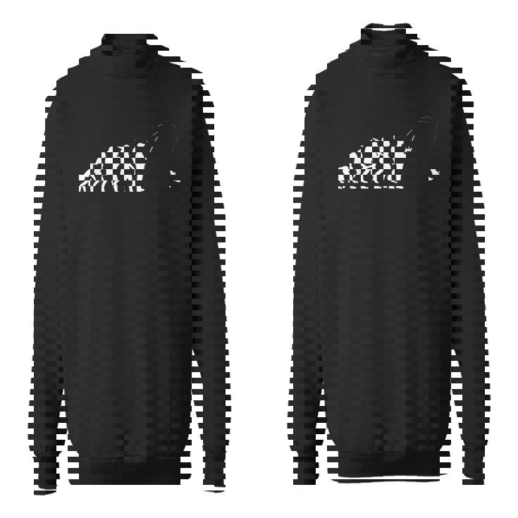 人類の進化 釣り竿 漁師 釣り人 面白い 釣り フィッシング 半袖 サプライズ おもしろ アイデア 釣り スウェットシャツ