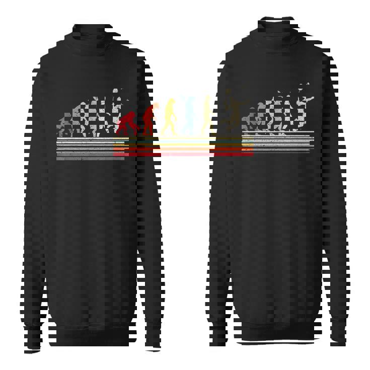 人類進化 バドミントンデザイン スウェットシャツ