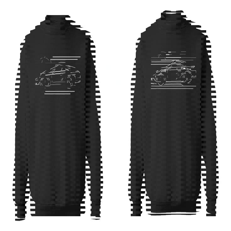 伝説のスポーツカーtシャツ アイコニックな911シルエットデザイン スウェットシャツ