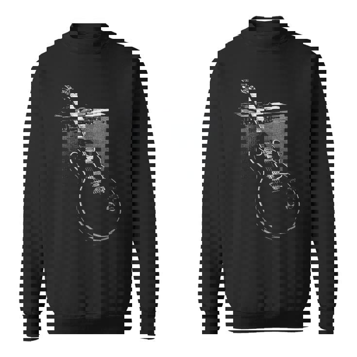 伝説のブルースギターとアンプのデザイン。ギタリストギフト スウェットシャツ