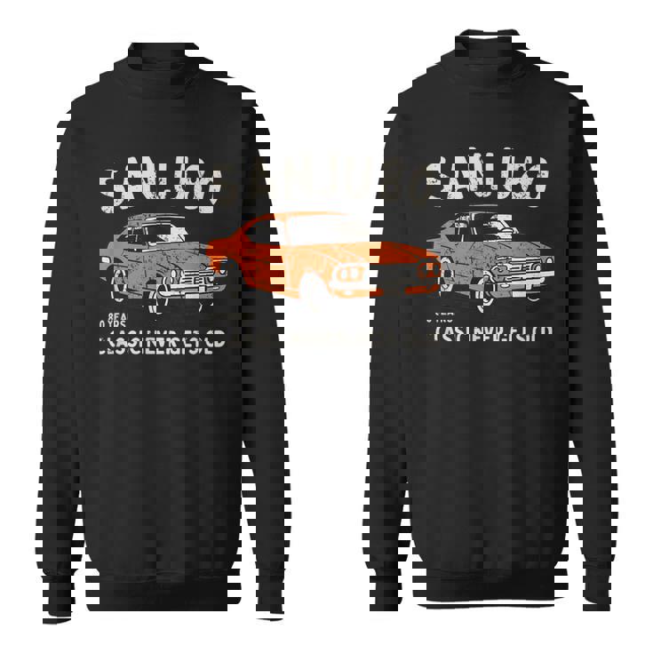 傘寿祝い 車好き お父さん 男性 クラシックカー 80歳 Classic Never Gets Old スウェットシャツ