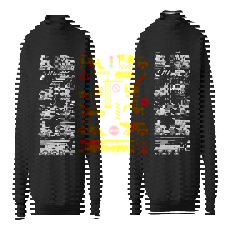働く車 工事車両 面白いtシャツ イラスト かわいい キッズ 子供用 メンズ おもしろグッズ 子供 男の子 スウェットシャツ