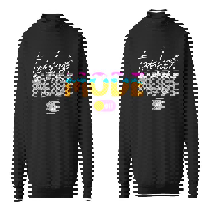 先生モード オフアイスクリーム ハッピー 学校最後の日 夏 スウェットシャツ