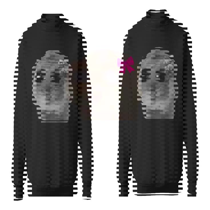 公式悲しいハムスターミーム スウェットシャツ