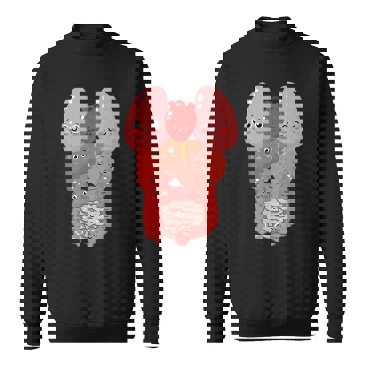 内臓 面白い 人体 解剖学 微笑 スウェットシャツ