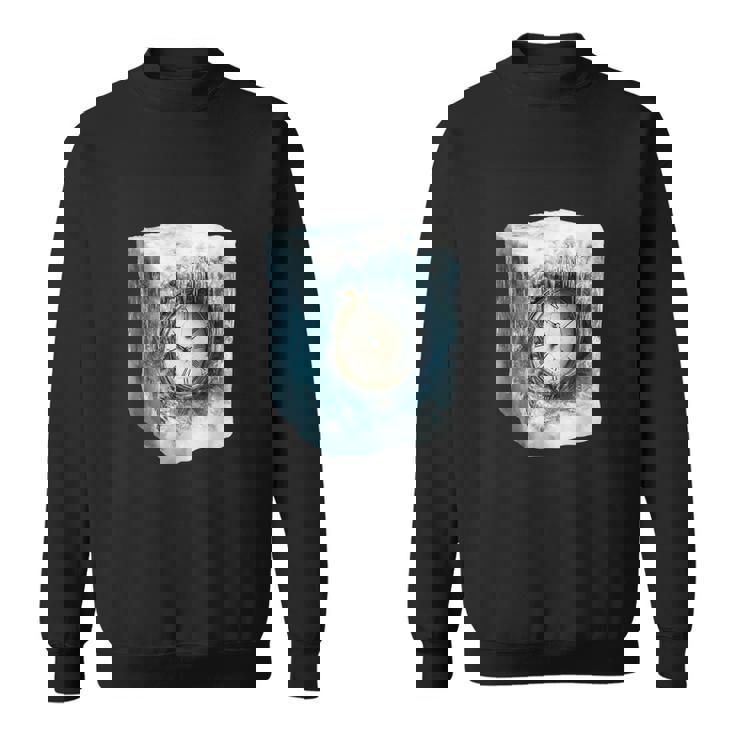 冷凍アンティーク時計のシュールなデザイン スウェットシャツ