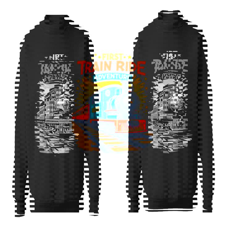 初電車 乗る 鉄道 アドベンチャー 風景 旅行 メモリーギア スウェットシャツ