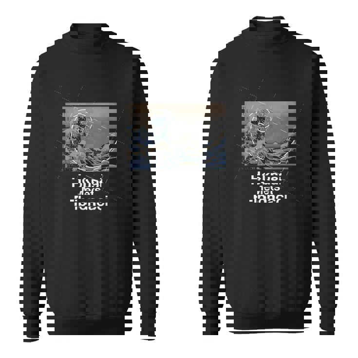 北斎とフィボナッチの黄金比 スウェットシャツ