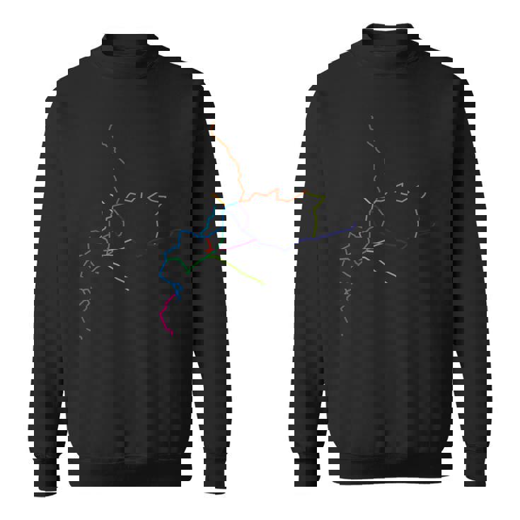 北海道 路線図 鉄道 電車 親子ペア キッズ スウェットシャツ