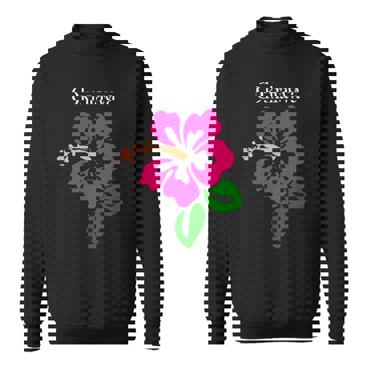 南国沖縄島パラダイス ハイビスカス アートイラスト スウェットシャツ