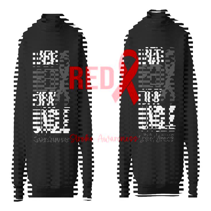 叔父さんの脳卒中啓発のために赤を着ています スウェットシャツ