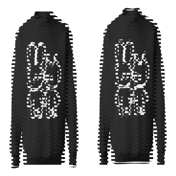 可愛いカワイイ Y2k コケット猫 うさぎと猫 スウェットシャツ