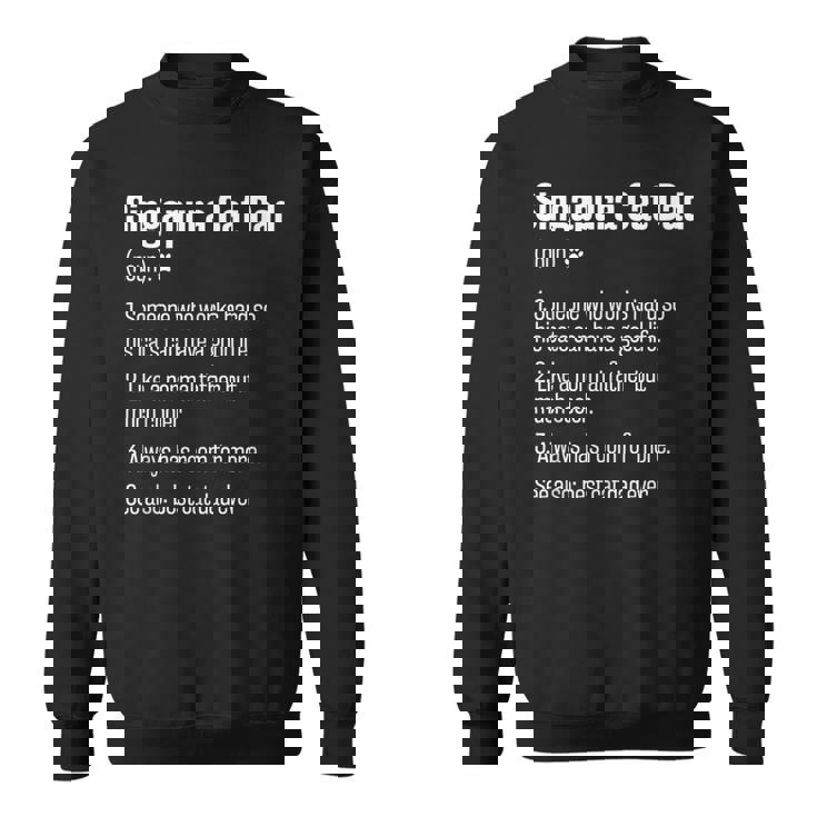 史上最高のシンガプーラ猫お父さん定義面白い猫好き スウェットシャツ