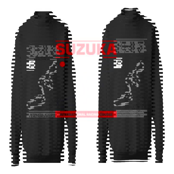 名サーキット概要 鈴鹿トラックレースファンカーレース スウェットシャツ