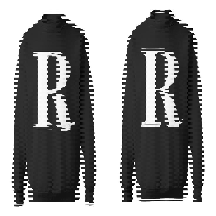 名前入り アルファベット イニシャル文字 R ギフト スウェットシャツ